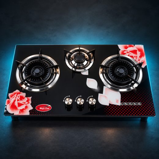 3 burner imported automatic glass built-in hob NG